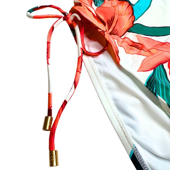 Coco Reef Island Flora Shirred High Waist Floral Bikini Bottoms Small Tropical - Picture 9 of 10